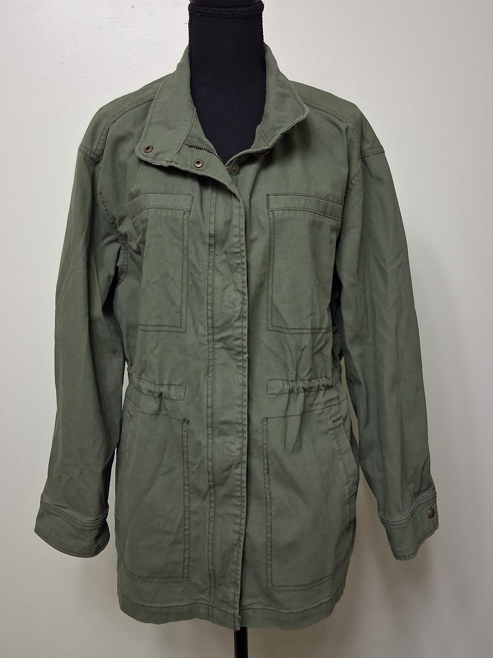 Old Navy Olive Green Arugula Field Jacket with Utility Pockets Women L